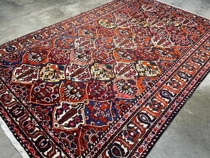 6'6"x10'1" Hand-Knotted 100% Lamb Wool Bakhtiarie Carpet - Area Rug