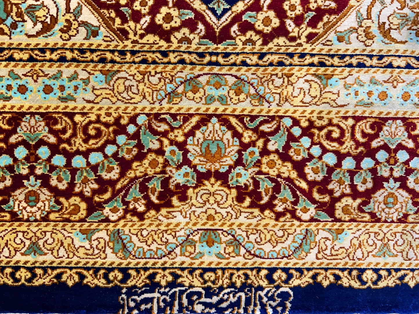 3'3"x5' Exquisite Extra-Fine Hand-Knotted 100% Silk Qume Area Rug - Carpet