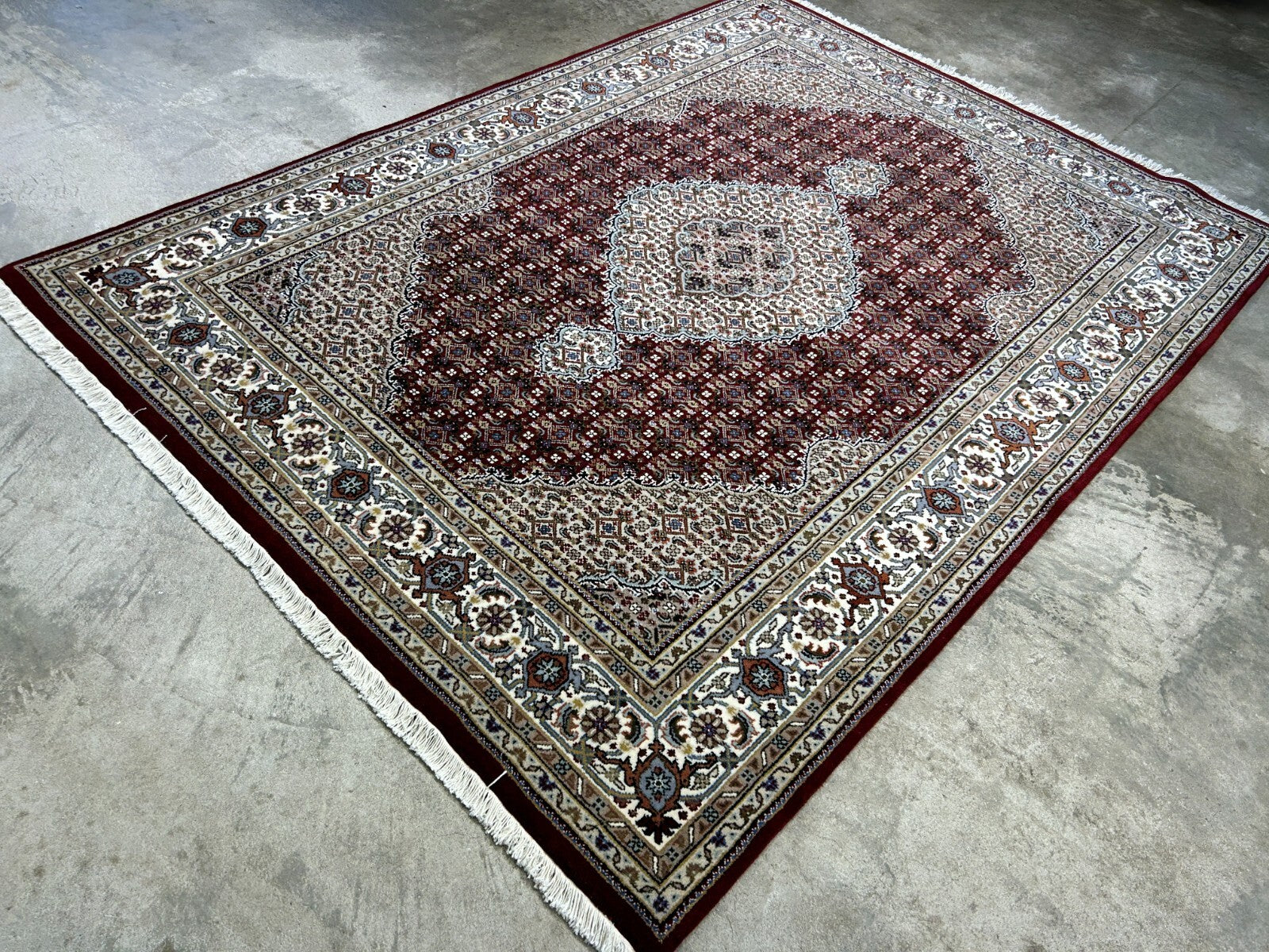 5'8"x7'8" Hand-Knotted 100% Wool Pile Tabrize Design Carpet - Area Rug