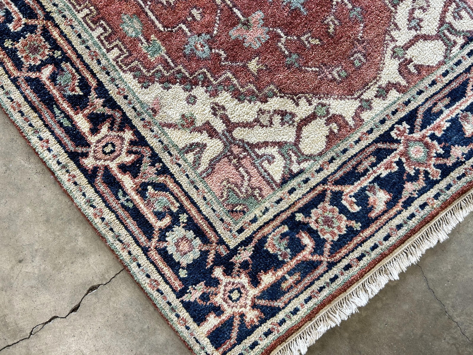 3'x5' Hand-Knotted 100% Wool Pile IndoSerapi Rug