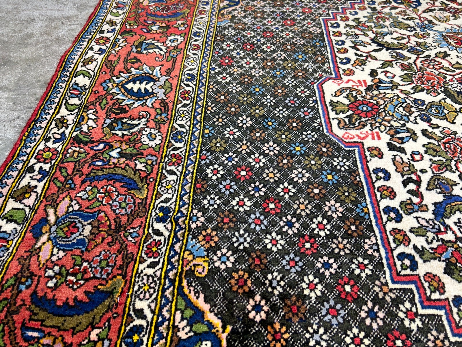 6'7"x9'9" Hand-Knotted 100% Wool Pile Bakhtiarie Carpet - Area Rug