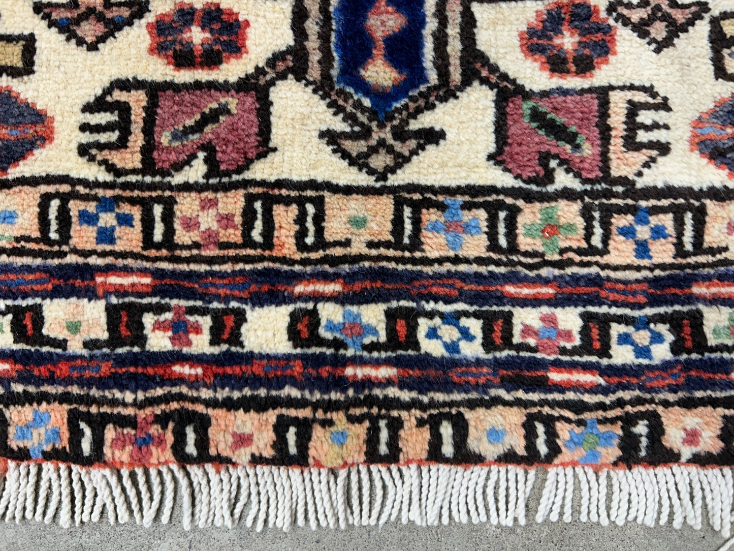 3'8"x5'2" Hand-Knotted 100% Wool Pile Karaja Area Rug - Carpet