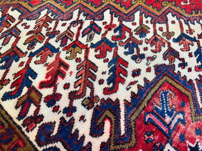 7'9"x11'2" Hand-Knotted 100% Wool Pile Herize Rug