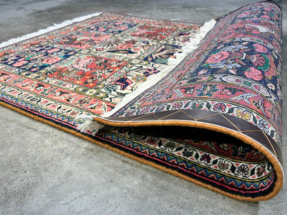 3'5"x4'10" Hand-Knotted 100% Lamb Wool Bakhtiarie Carpet - Area Rug