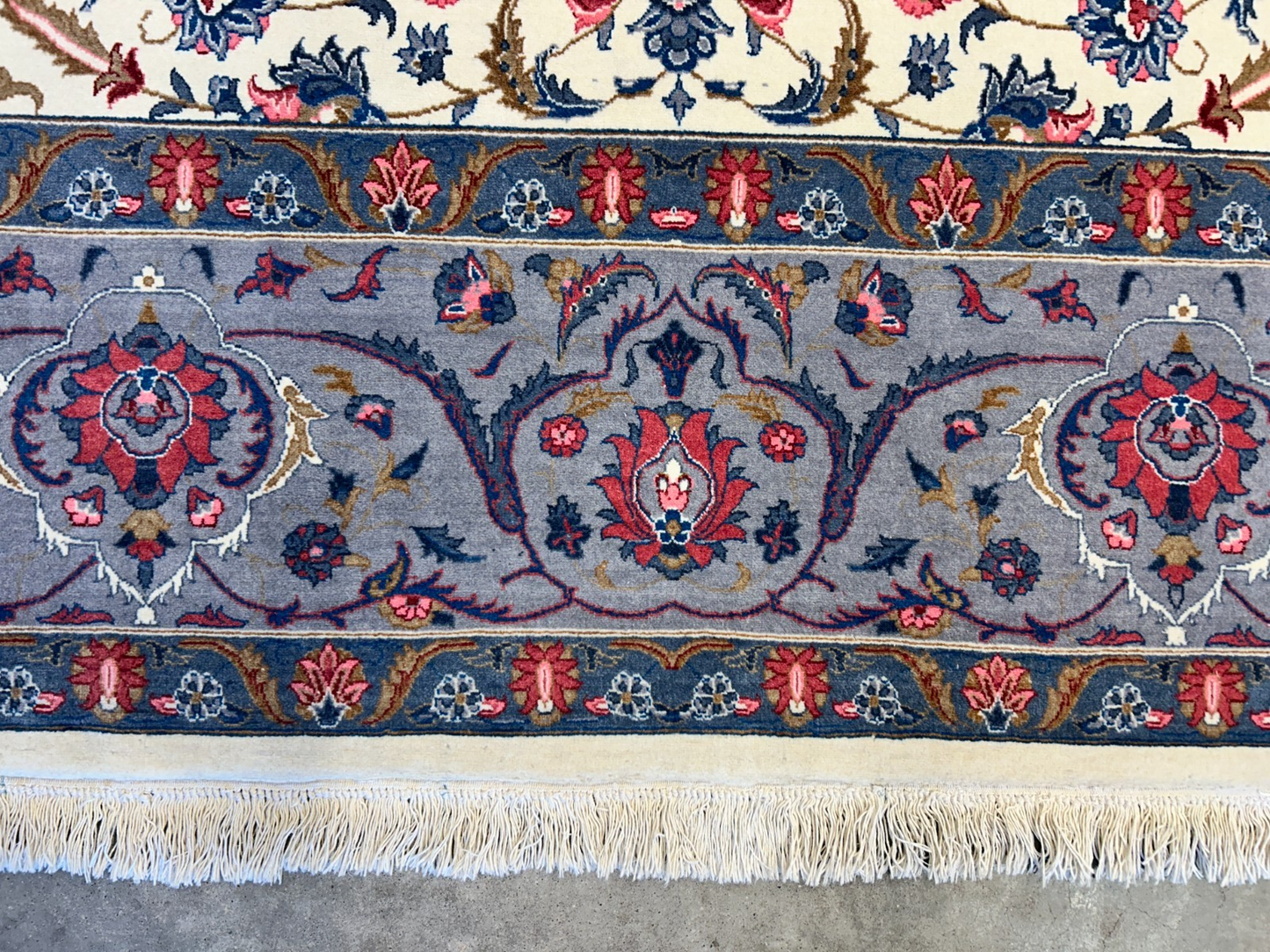 9'2"x12'1" Hand-Knotted 100% Wool Pile Oriental Rug