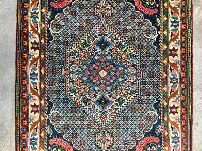 3'5"x5'2" Hand-Knotted 100% Lamb Wool Bakhtiarie Area Rug