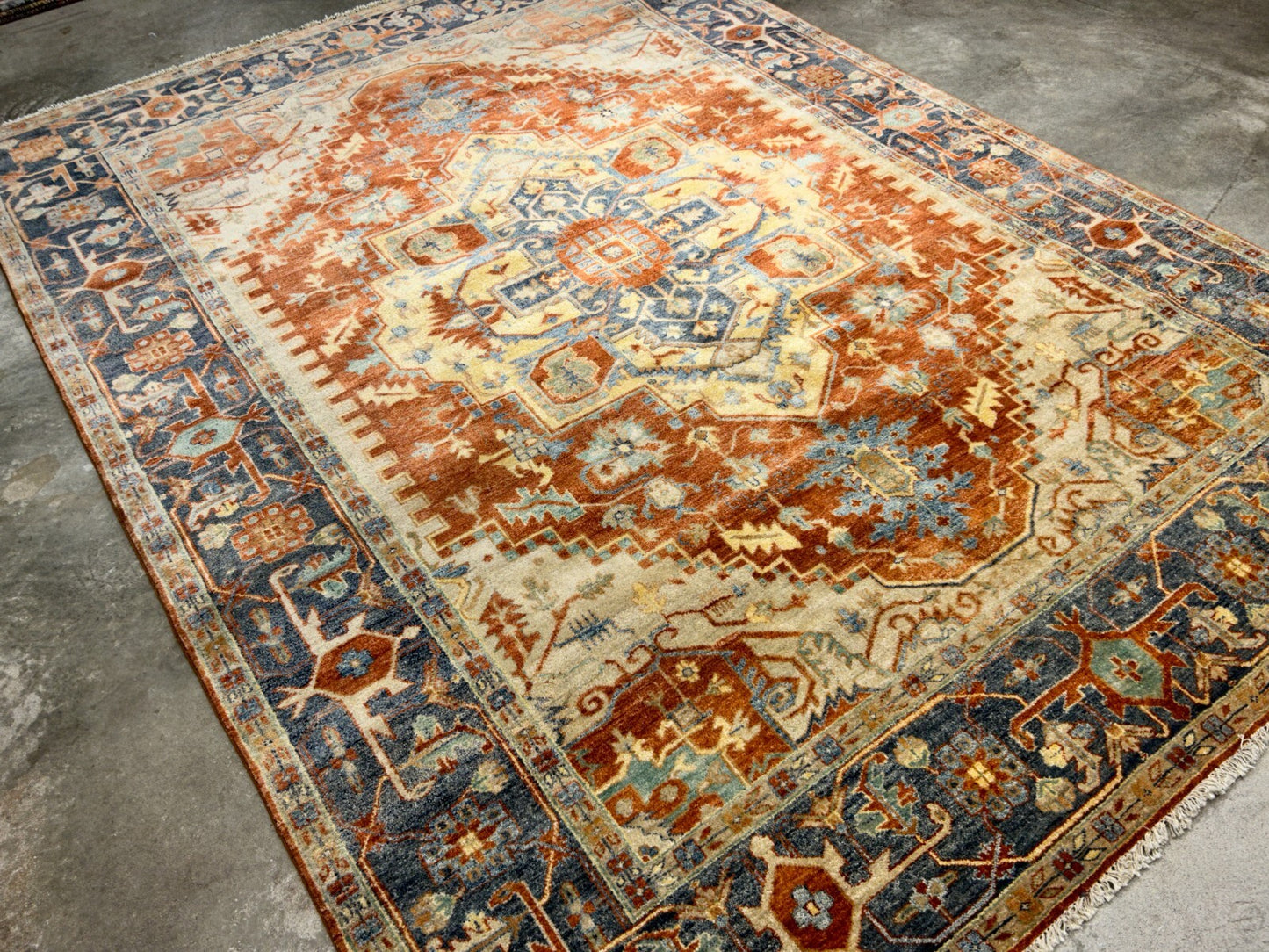8'10" x 11'8" Hand-Knotted 100% Wool Carpet - Herize Design Area Rug