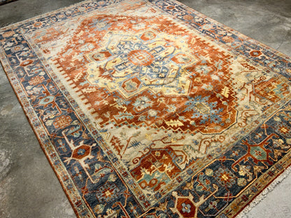 8'10" x 11'8" Hand-Knotted 100% Wool Carpet - Herize Design Area Rug
