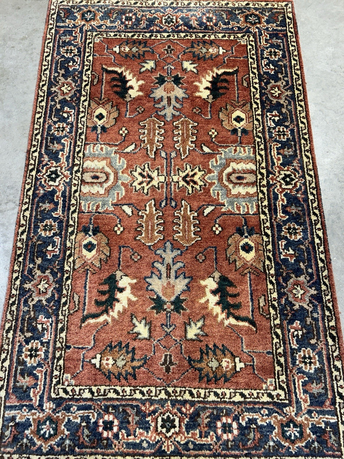3’1”x5’1” Hand-Knotted 100% Wool Indoserapi Area Rug - Carpet
