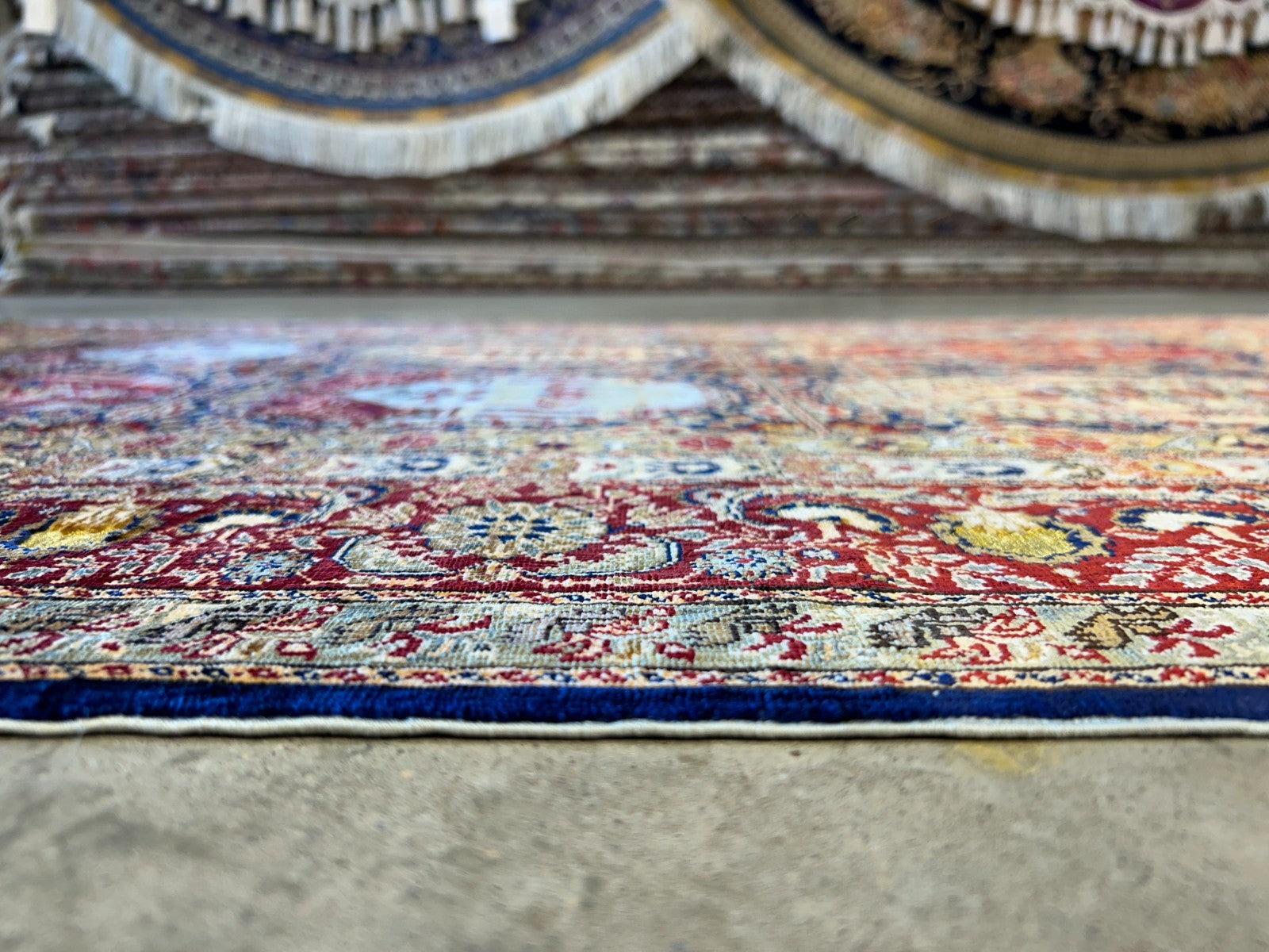 3'x4'5" Exquisite Fine Hand-Knotted 100% Silk Hereke Area Rug