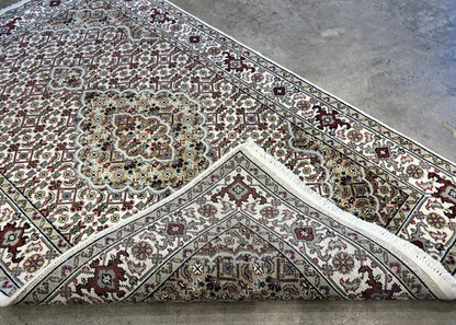 3'x5' Hand-Knotted Wool & Silk Pile Tabrize Mahi Rug