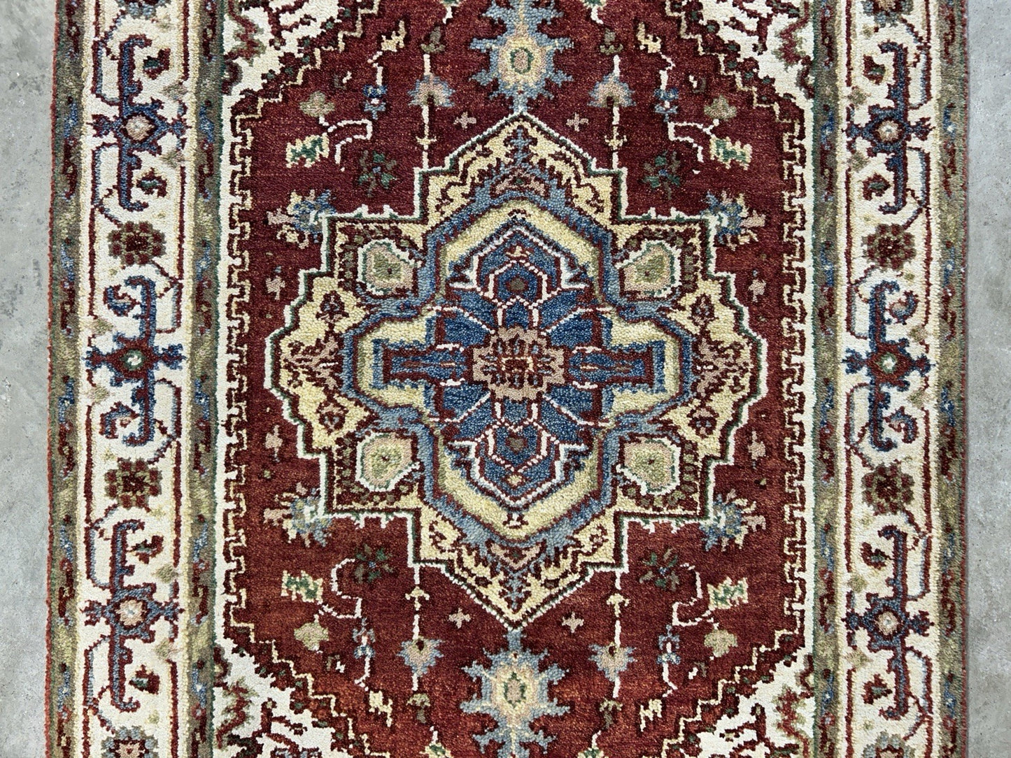 3’x4’11” Hand-Knotted 100% Wool Indoserapi Area Rug - Carpet
