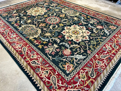 9'x12' Hand-Knotted 100% Wool Pile Oriental Rug