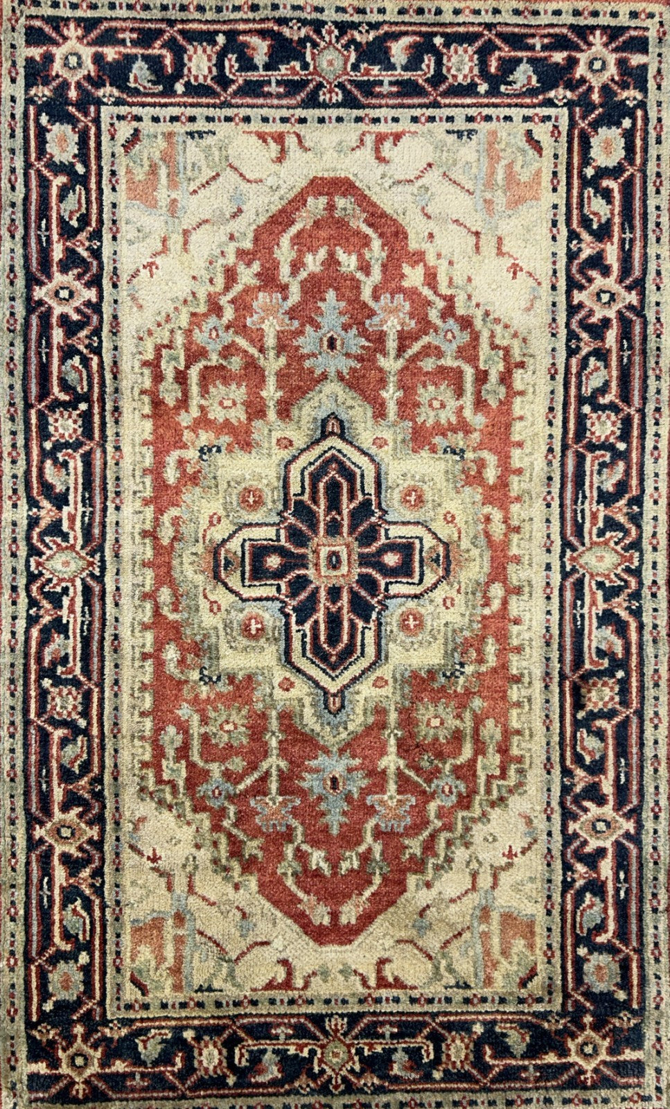 3’x5’ Hand-Knotted 100% Wool Indoserapi Area Rug - Carpet