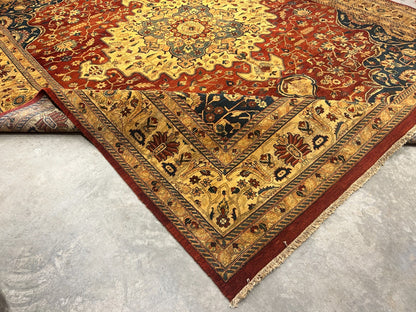 11'11"x15'5" Hand-Knotted 100% Wool Pile Herize Area Rug - Carpet