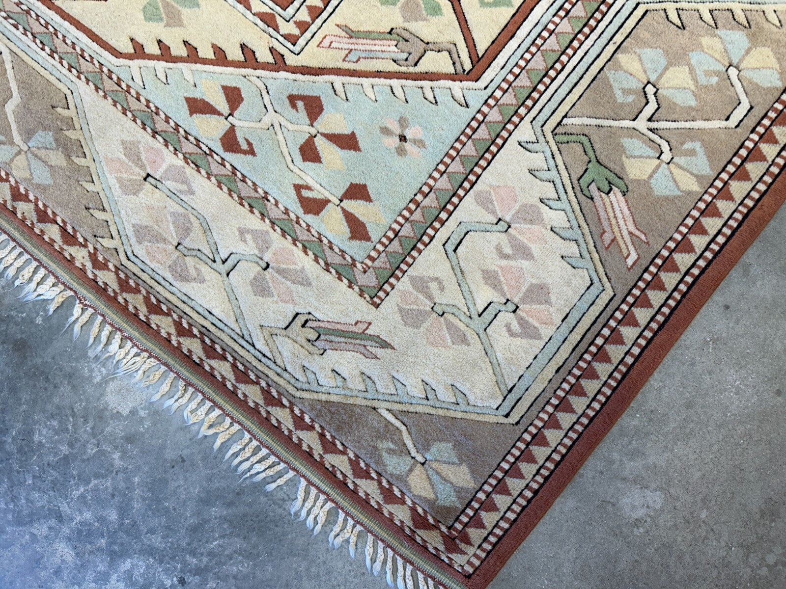 8'10"x11'8" Hand-Knotted 100%  Wool Pile Kazak Rug