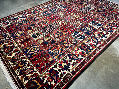6'10"x10'1" Hand-Knotted 100% Lamb Wool Bakhtiarie Carpet - Area Rug