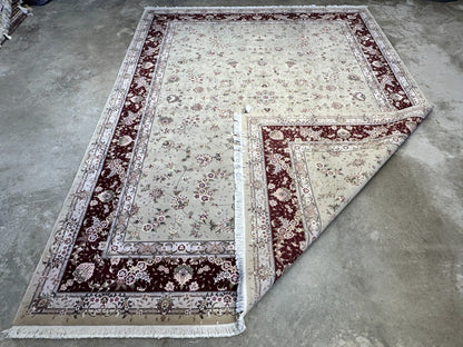 9'x12' Hand-Knotted Wool & Silk Pile Sinopersian Carpet - Area Rug