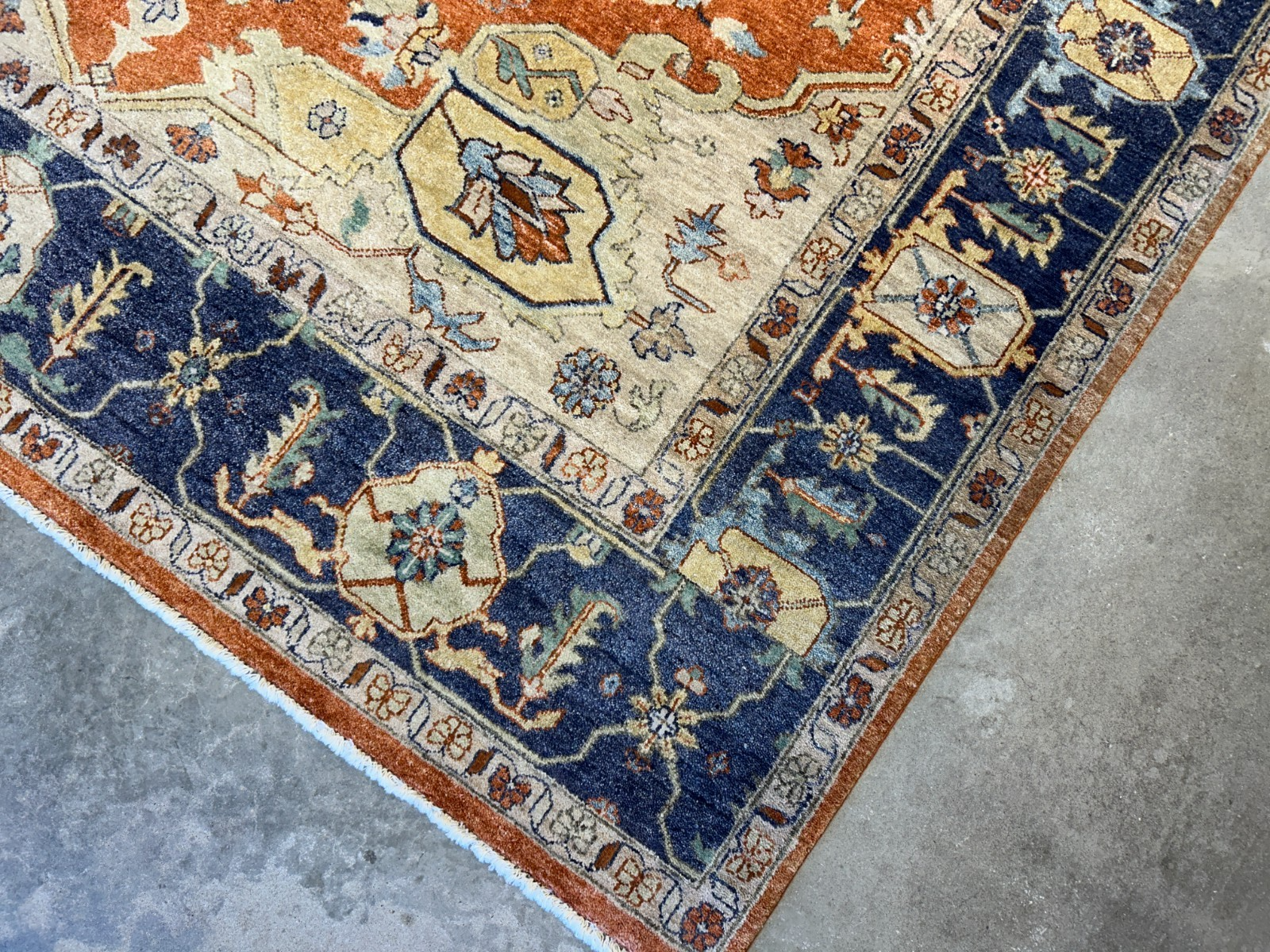 9'x12' Hand-Knotted 100%  Wool Pile IndoSerapi Rug
