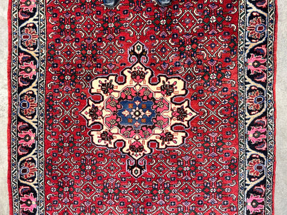 3'7"x5'3" Hand-Knotted 100% Wool Pile Persiane Tribal Bijare Rug