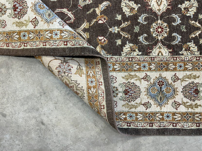 9'x11'10" Hand-Knotted 100% Wool Pile Pishawar Rug