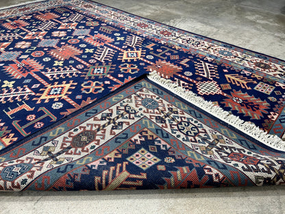 5'10"x8'9" Hand-Knotted 100% Wool Carpet - Kazak Area Rug