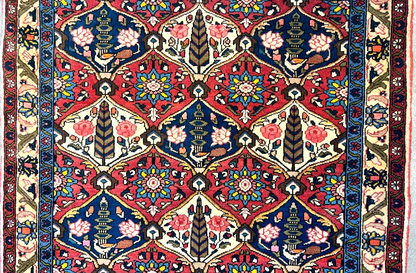 3'3"x4'9" Hand-Knotted 100% Lamb Wool Bakhtiarie Area Rug