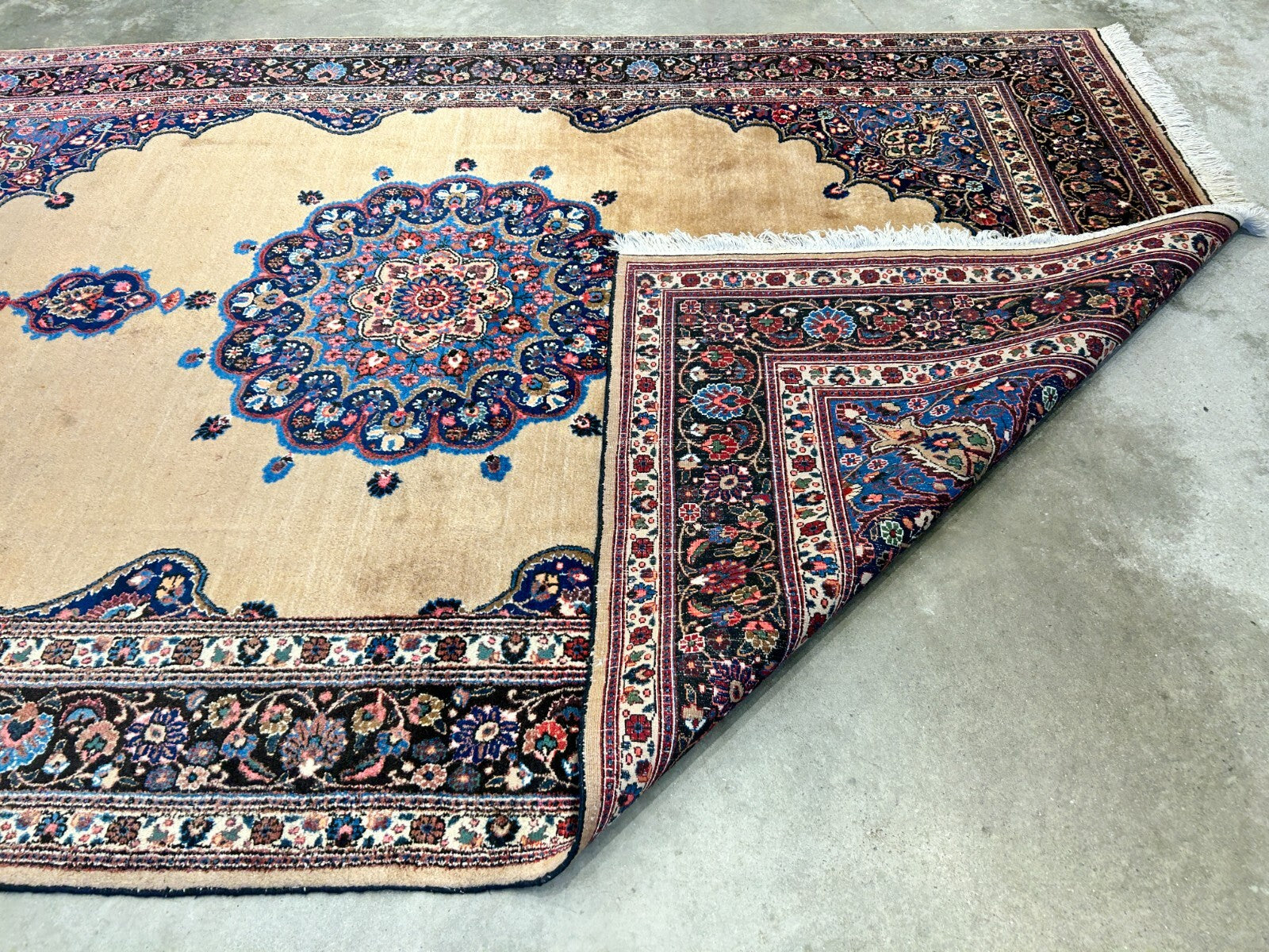 6'11"x10'3" Antique Hand-Knotted Wool Oriental Mood Rug - Area Carpet
