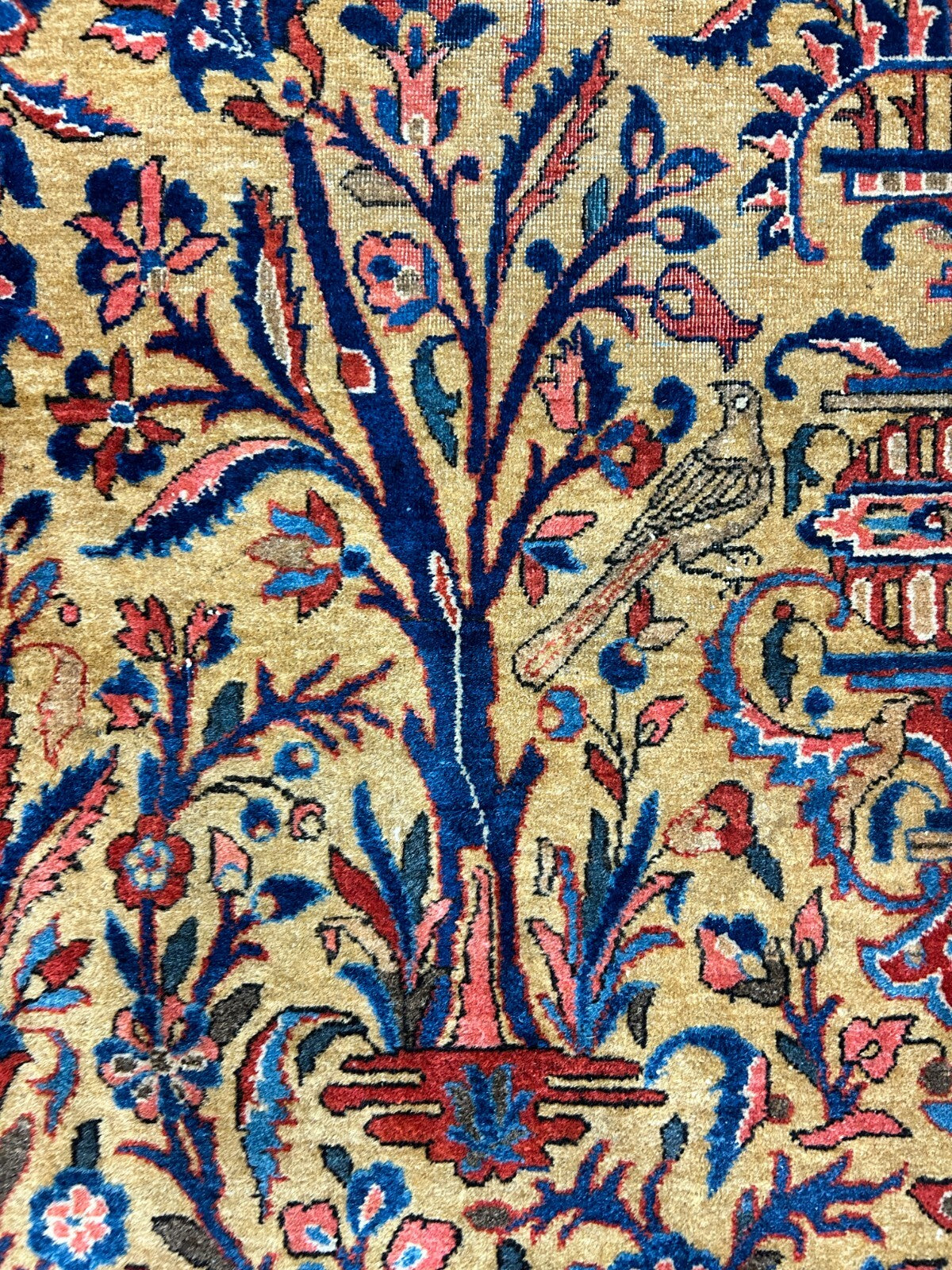 8'8"x11'9" Collector Antique 100% Wool Pile Sarouke Rug