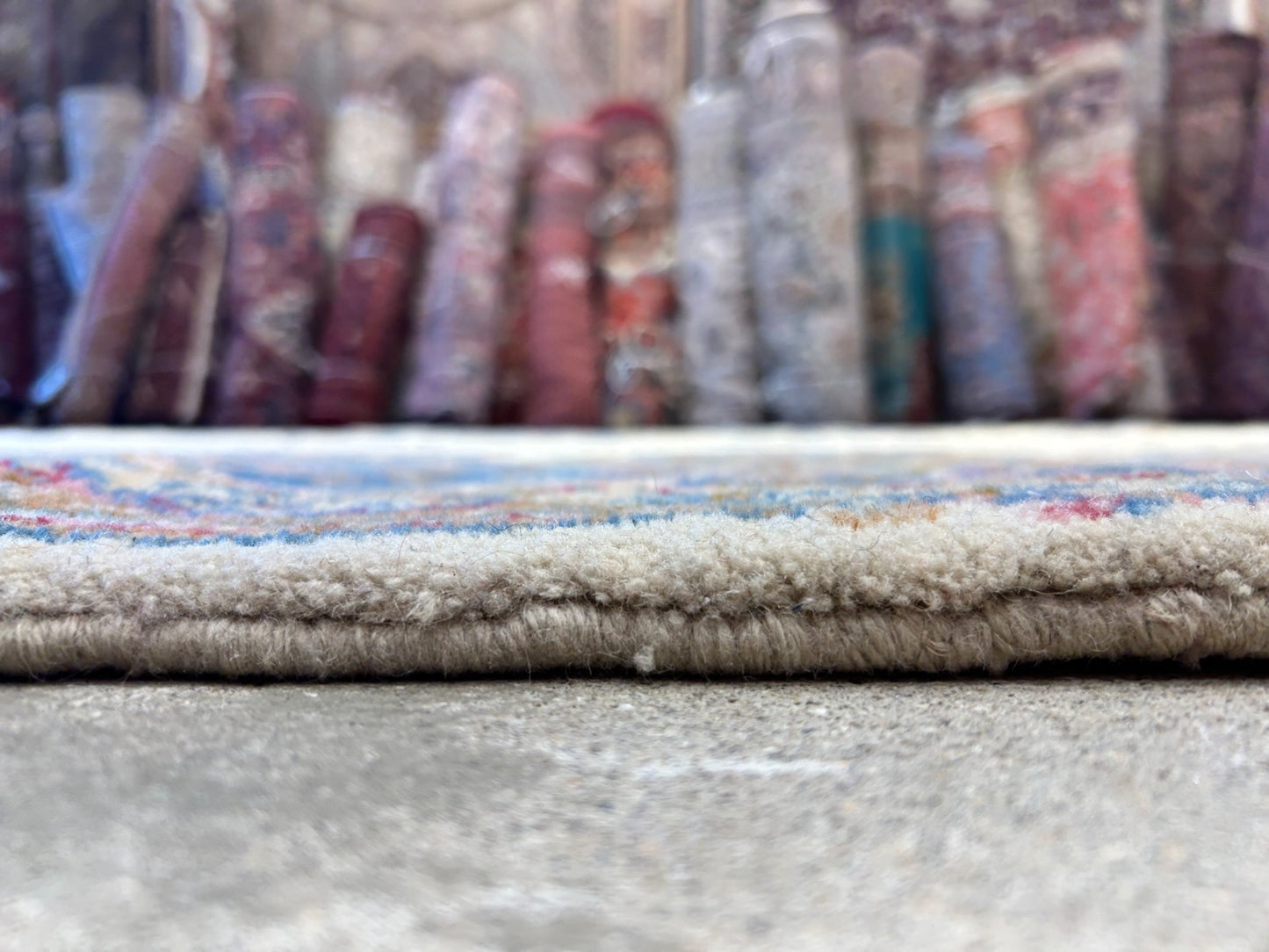 10'11"x14'9" Hand-Knotted 100% Wool Pile Kermane Area Rug - Carpet