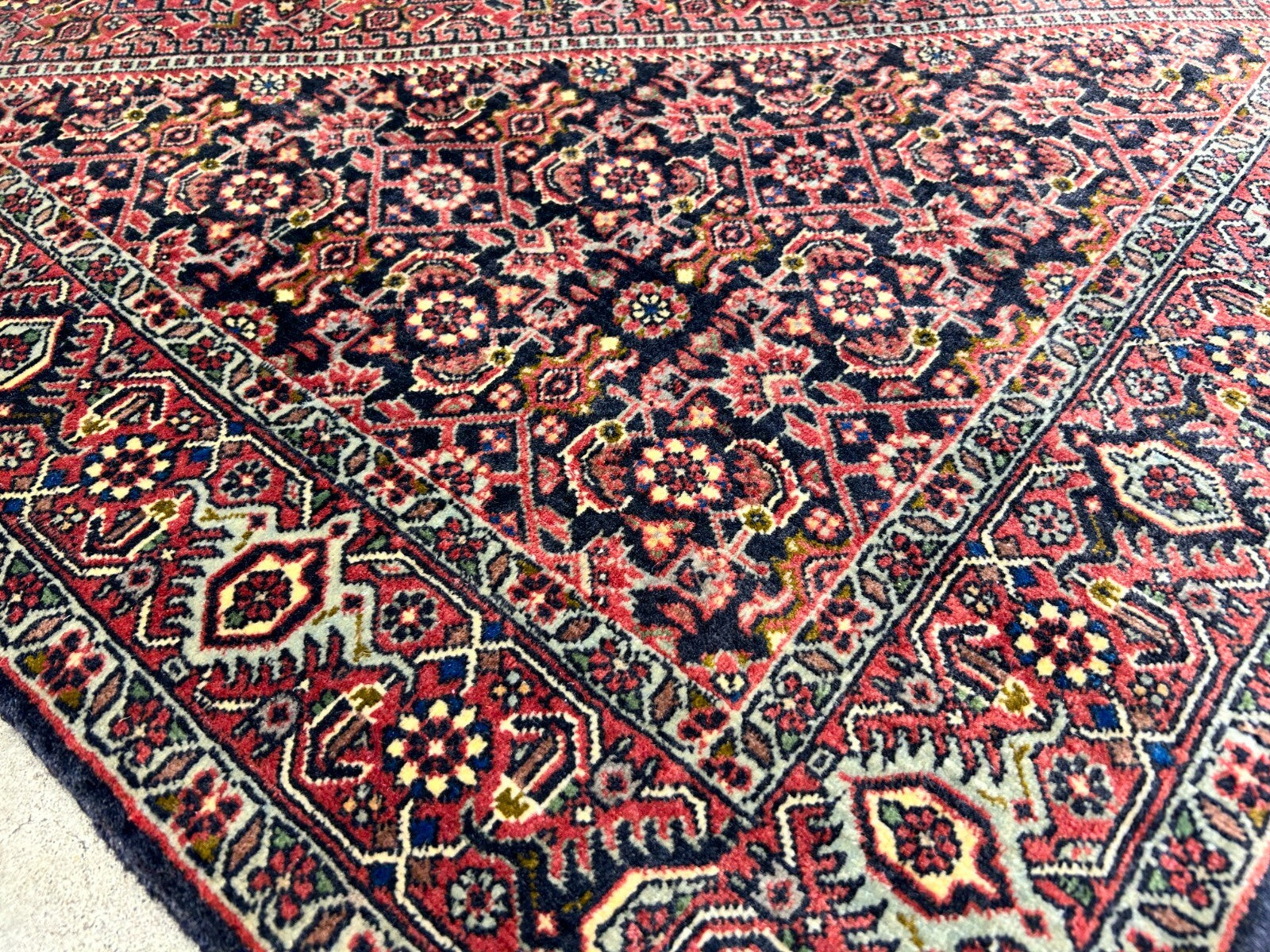 3'8"x5'10" Hand-Knotted 100% Wool Bidjare Carpet - Area Rug