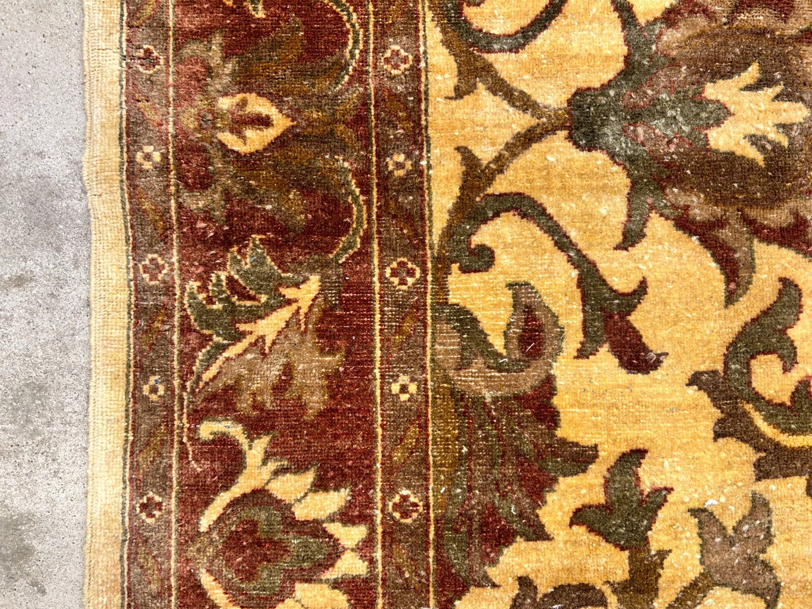 6'6"x9'6'' Hand-Knotted Indian Wool Pile Handmade Area Rug - Carpet