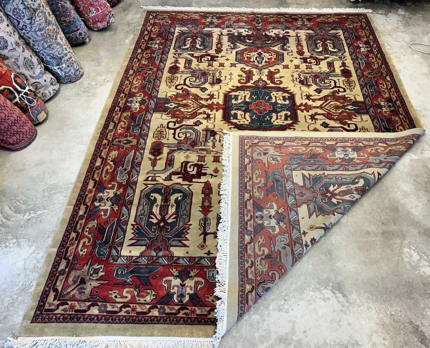10'2"x13'11" Hand-Knotted 100% Wool Pile IndoHeriz Rug