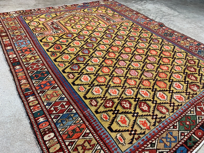 3'7"x4'6'' Collector Antique Russian Shiravan 100% Wool Area Rug
