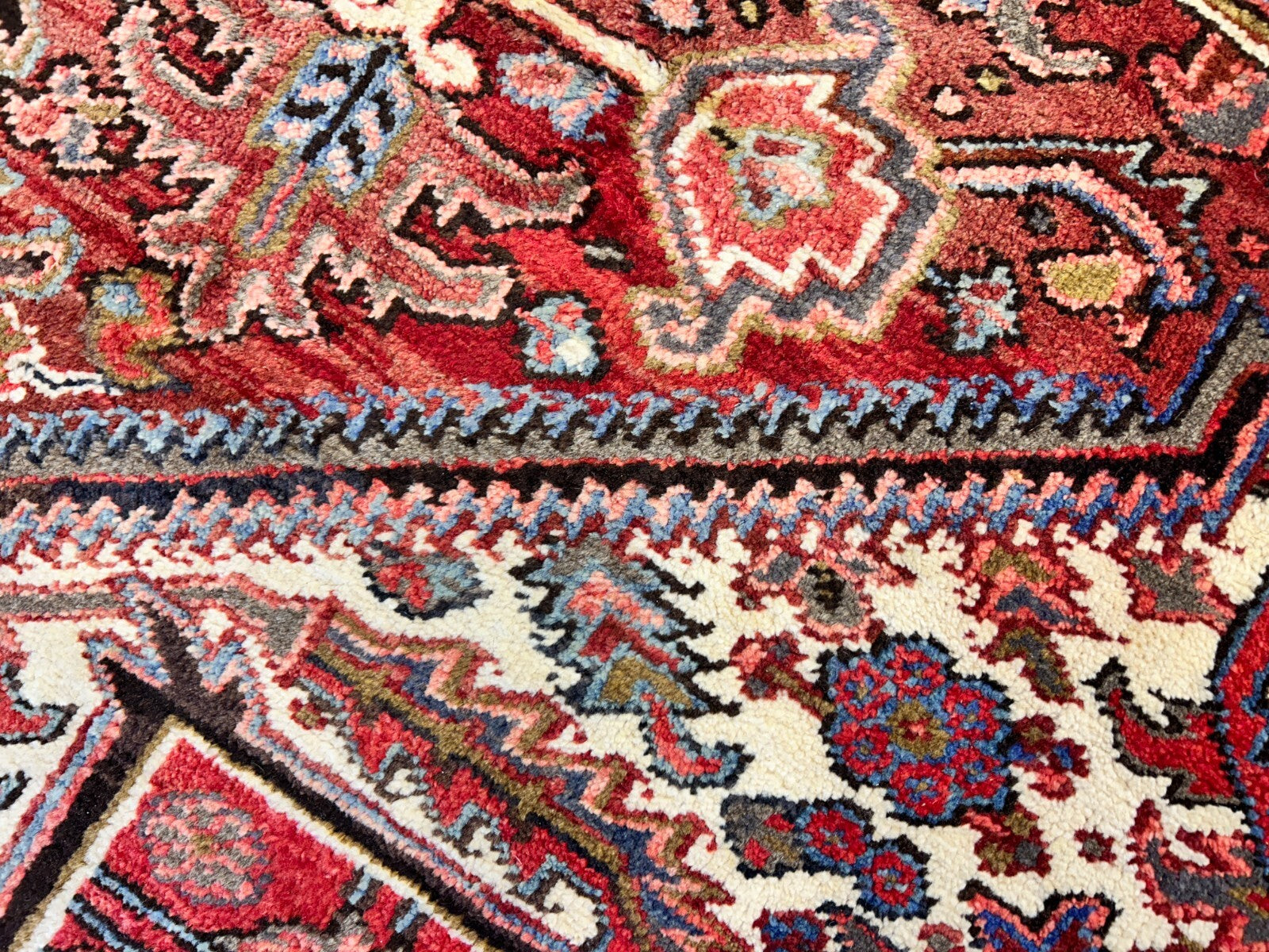 9'x11'9" Hand-Knotted 100% Wool Pile Herize Rug