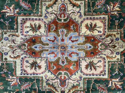 9'x12' Hand-Knotted 100% Wool Pile Herize Rug