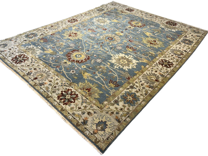 9'x12' Hand-Knotted 100% Wool Pile Mahal Design Carpet - Area Rug
