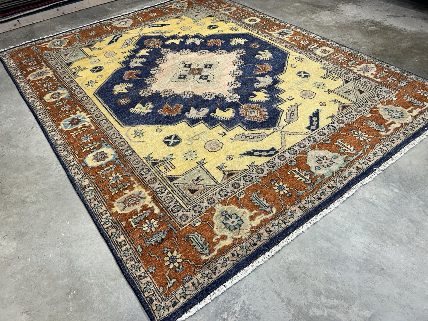 8’x10’1” Hand-Knotted 100% Wool Pile Indoserapi Area Rug - Carpet