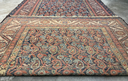 5'x11'2" Antique Hand-Knotted 100% Wool Pile Malayeri Runner Rug - Carpet