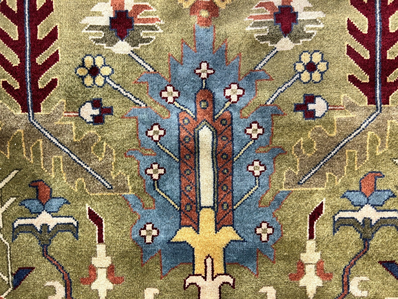 8'10"x11'8" Hand-Knotted 100% Wool Pile Oriental Rug