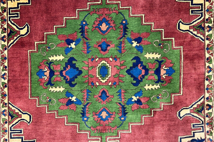 6'6"x 8'3" Hand-Knotted 100% Lamb Wool Carpet - Afghan Area Rug