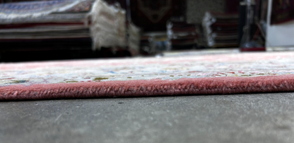 8'4"x12'3" Very Fine Hand-Knotted Wool & Silk Tabrize Rug