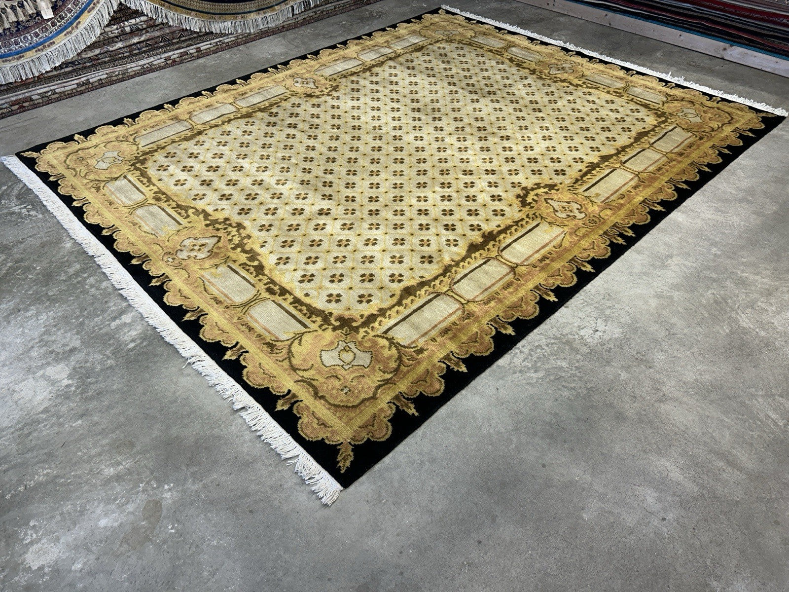 8’2”x10’1” Hand-Knotted 100% Wool Pile Oriental Area Rug - Carpet