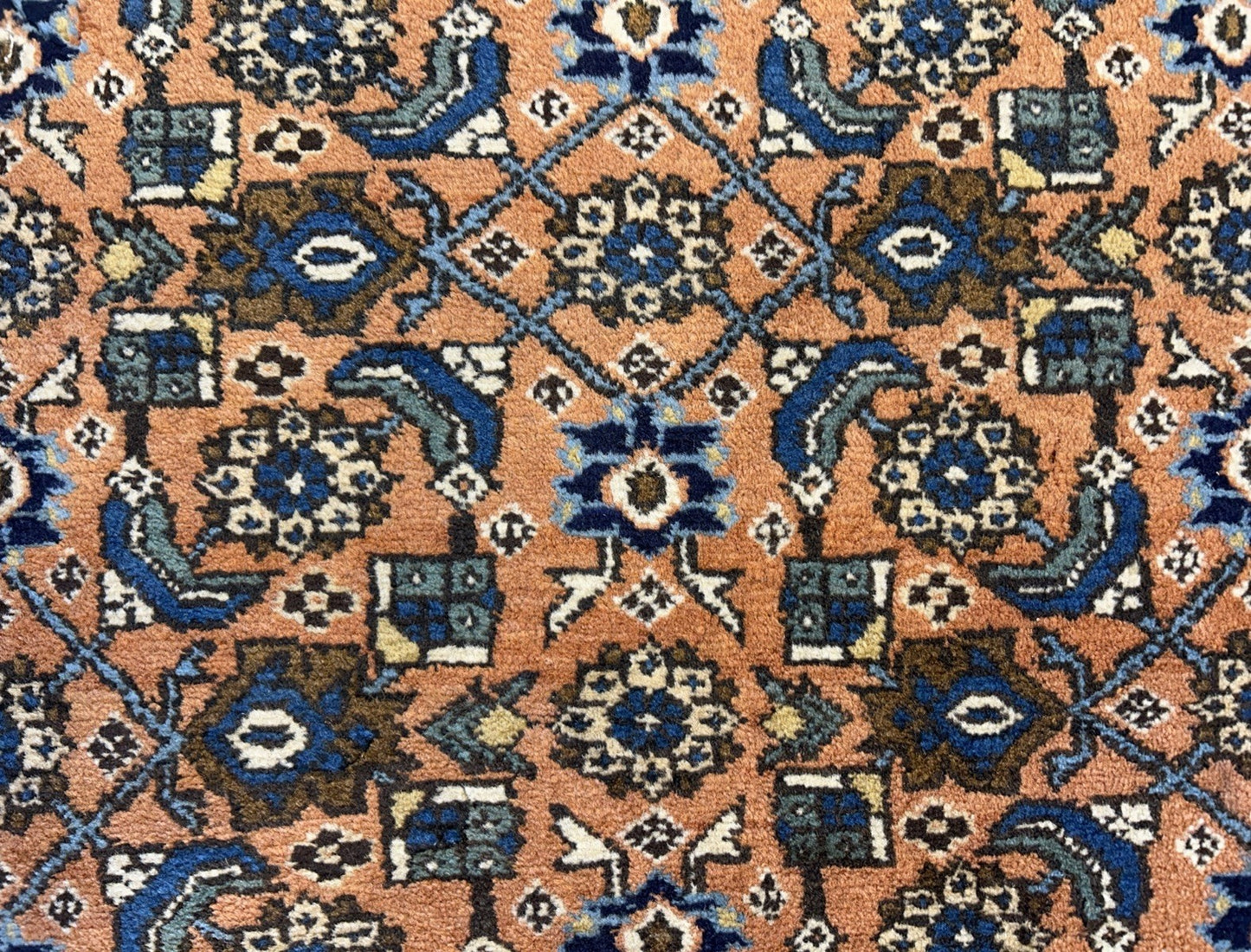 3’4”x5’2” Vintage Hand-Knotted 100% Wool Pile Bidjar Area Rug - Carpet