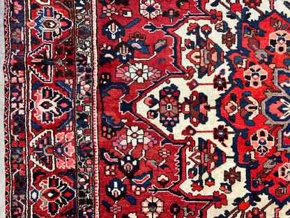 10'2"x13'1" Hand-Knotted 100% Wool Pile Bakhtiarie Rug