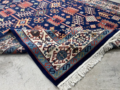 5'10"x8'9" Hand-Knotted 100% Wool Carpet - Kazak Area Rug