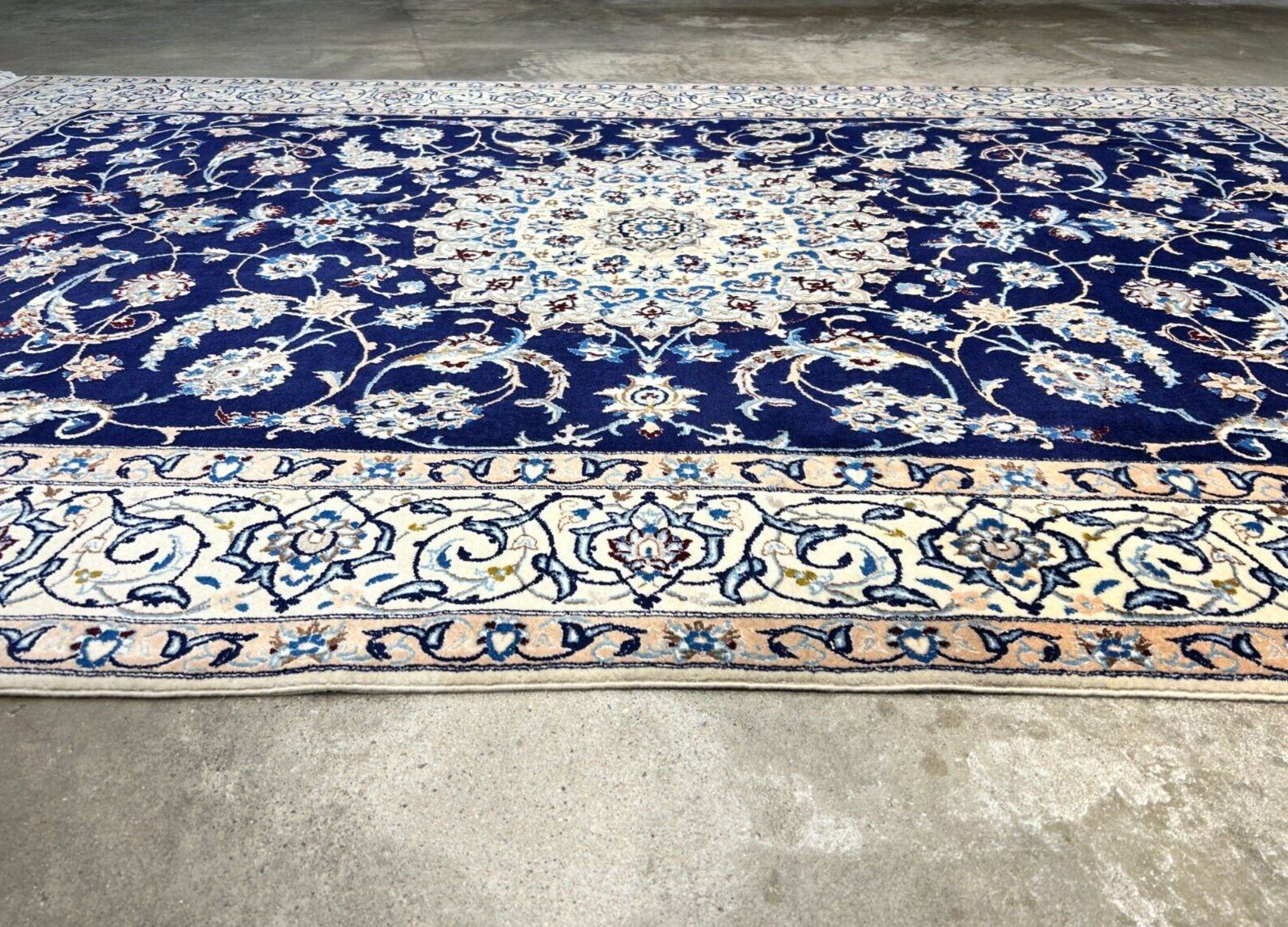 6'5"x10'1" Hand-Knotted Silk & Wool Blend Carpet - Naine Area Rug