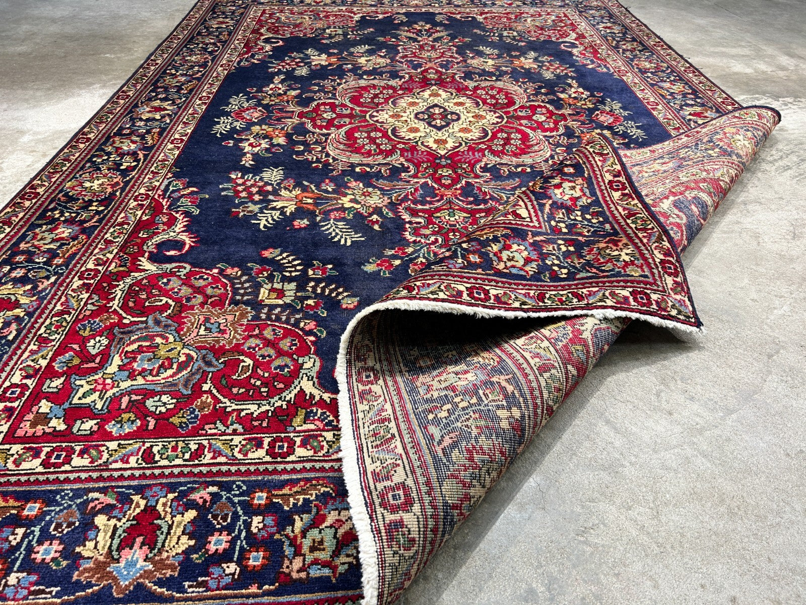 6'7"x9'9" Antique Hand-Knotted Wool Oriental Rug - Area Carpet