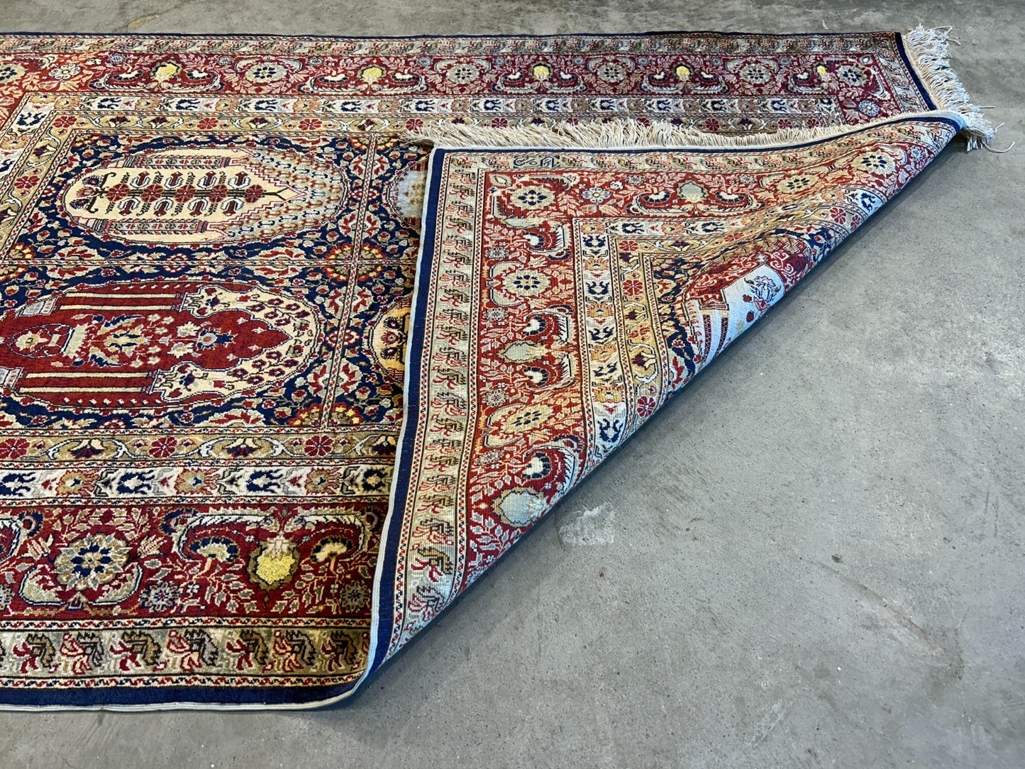 3'x4'5" Exquisite Fine Hand-Knotted 100% Silk Hereke Area Rug