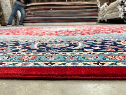 9'1" x 11'11" Very Fine Hand-Knotted 100% Wool Carpet - Tabrize Design Area Rug